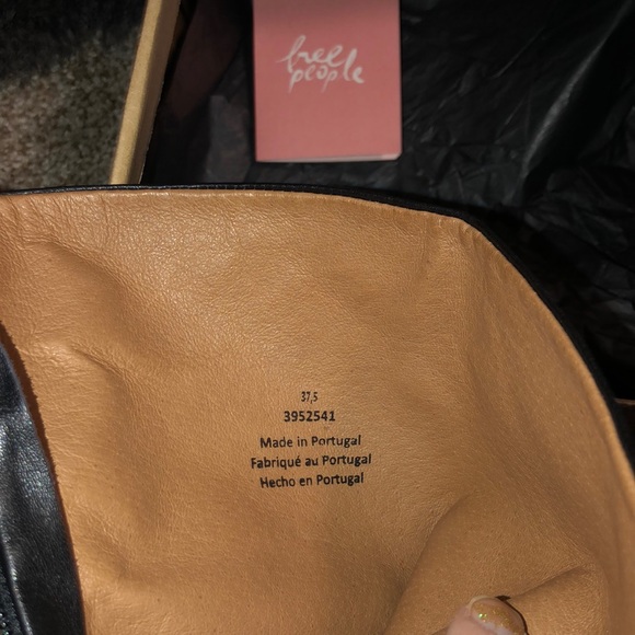 New In Box Free People Emma Ruche black leather boots - Picture 7 of 16